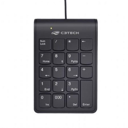 Teclado Numérico USB Preto C3Tech - KN-12BK
