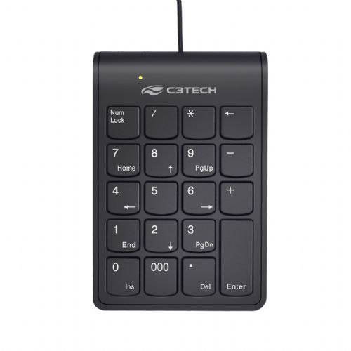 Teclado Numérico USB Preto C3Tech - KN-12BK