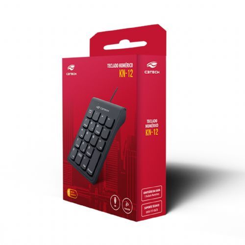 Teclado Numérico USB Preto C3Tech - KN-12BK