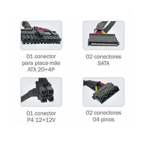 Fonte SFX K-MEX 200W com Cabo de Força (Para Gabinetes NFX SLIM M03 e K-MEX SLIM final xxT7 e K-MEX Final 01R2) - PB-200CNF