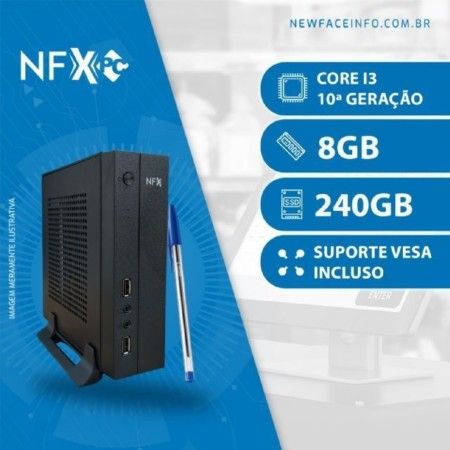 NFX PC ( INTEL CORE I3 10ª GERAÇÃO / 8GB / SSD 240GB / VESA ) Gabinete Mini