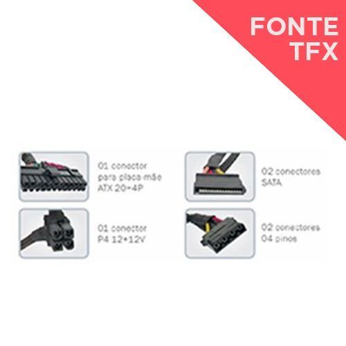 Fonte TFX K-MEX 200W MINI-ITX com Cabo de Força (Para Gabinete K-MEX ITX final xx89) - PD-200RNG
