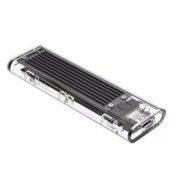 Case Externo USB C 3.1 para SSD NVMe Acrílico Transparente GV Brasil - GVT.42301