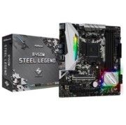 M1331 - Placa Mãe AM4 ASRock B450M STEEL LEGEND ( 4x DDR4 / 1x PCI-e 3.0 x16 / 2x PCI-e 2.0 x1 / 1x M.2 / 4x USB A 3.2 / 1x USB C 3.2 / 2x USB 2.0 / 1x DisplayPort / 1x HDMI / 1x PS2 / RAID ) <b>Compatível com os Proc AMD Ryzen 3ª, 4ª e 5ª Gerações AM4</b