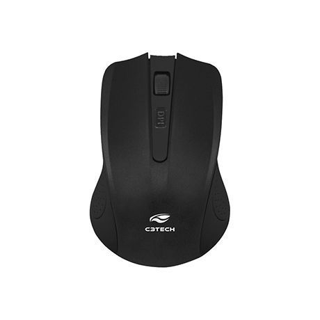 Mouse USB Sem Fio 1600dpi Preto C3Tech - M-W20BK