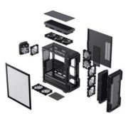 Gabinete Gamer GAMEMAX Siege Black Lateral Vidro (Sem Fan/Controladora - Sem Fonte)