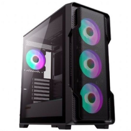 Gabinete Gamer GAMEMAX Siege Black Lateral Vidro (Sem Fan/Controladora - Sem Fonte)