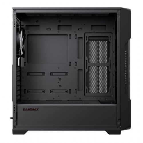Gabinete Gamer GAMEMAX Siege Black Lateral Vidro (Sem Fan/Controladora - Sem Fonte)
