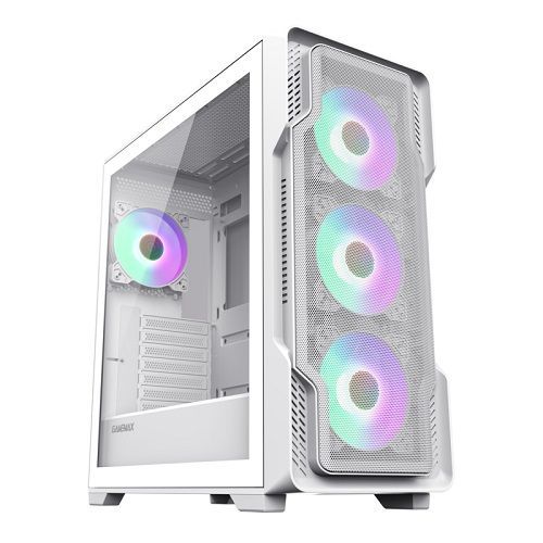 Gabinete Gamer GAMEMAX Siege White Lateral Vidro (Sem Fan/Controladora - Sem Fonte)