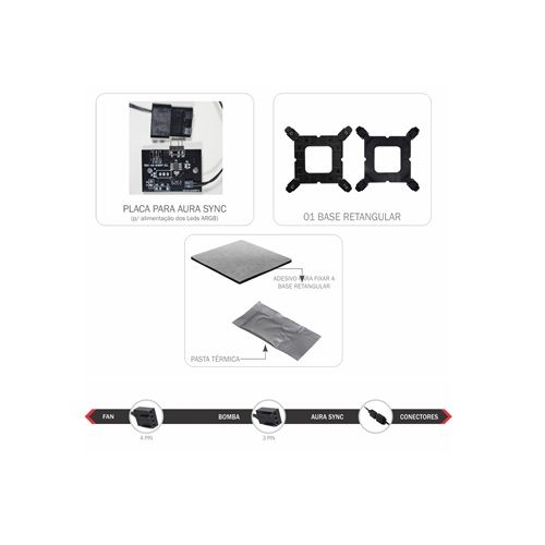 Water Cooler ARGB 240mm Preto K-MEX - WAC9