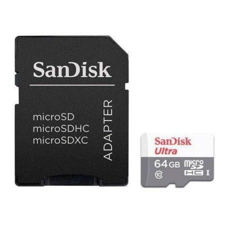 Cartão de Memória MicroSD 64GB Ultra CL10 100MB/s SANDISK - SDSQUNR-064G-GN3MA