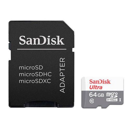 Cartão de Memória MicroSD 64GB Ultra CL10 100MB/s SANDISK - SDSQUNR-064G-GN3MA