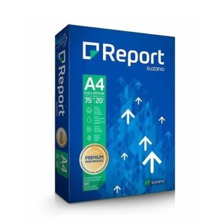 Papel Sulfite Report Premium A4 75g com 5 Pacotes de 500 Folhas