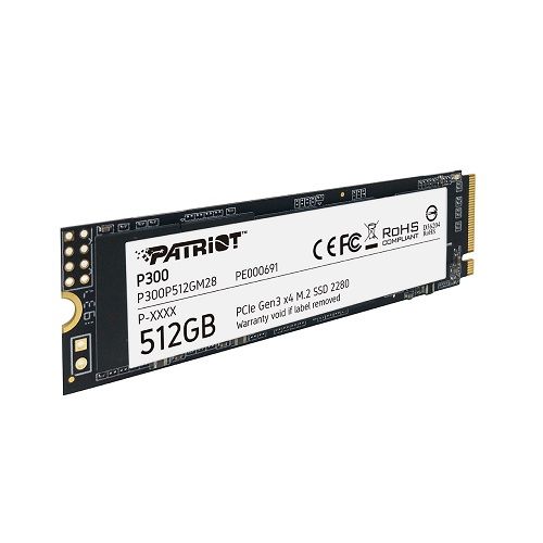 SSD GAMER Patriot P300 512GB M.2 PCIe 3.0 NVMe - P300P512GM28