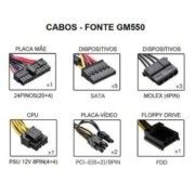 Fonte ATX Gamemax 650W 80Plus Bronze PFC Ativo - GP650