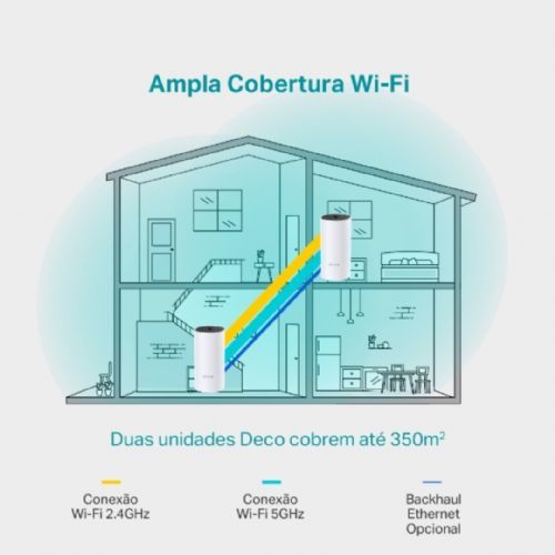 Roteador Wireless WI-FI Mesh Deco M4 Pack com 2
