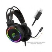 Fone com Microfone GAMER K-MEX RGB LED - AR43