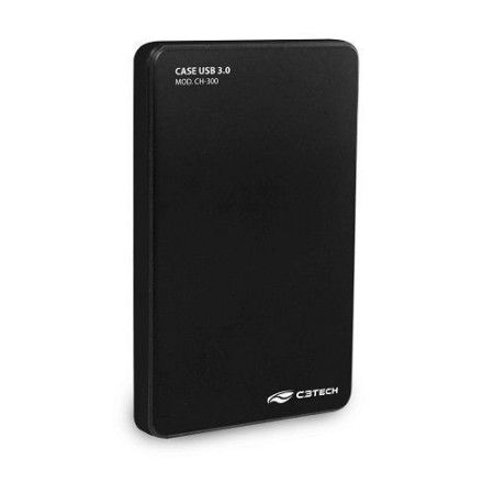Case Externo USB 3.0 para HD/SSD 2.5 C3Tech Preto - CH-300BK