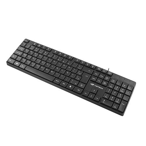 Teclado USB Multimidia Preto ABNT C3Tech KB-M11BK