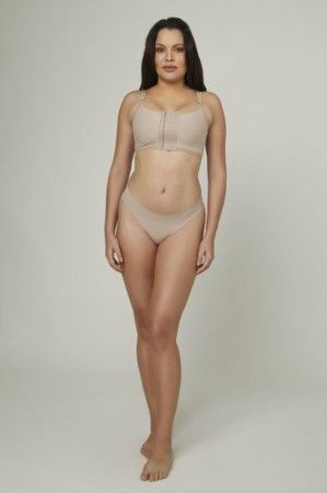 CINTA MODELADORA PÓS CIRÚRGICA SOUTIEN COM BOJO PRÉ MOLDADO CETINETE - CHOCOLATE