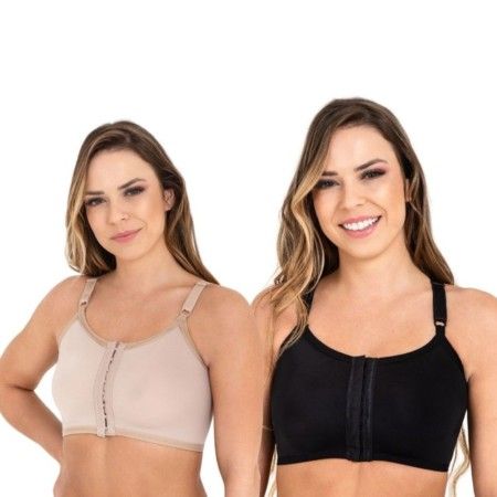 CINTA MODELADORA PÓS CIRÚRGICA KIT SOUTIEN COM BOJO PRÉ MOLDADO CETINETE - MESCLADO