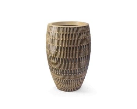 Vaso Bambu Oval 60 - Envelhecido c/1 un.