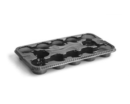 Porta Vaso Pote Np11 - 12 Cavidades - Preto c/25 un.