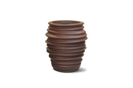 Vaso Wave Redondo 62 - Ferrugem c/1 un.