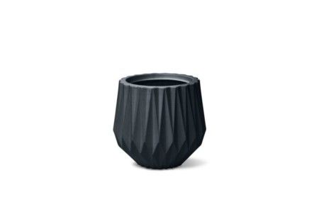 Vaso Origami Redondo 22 - Preto c/1 un.