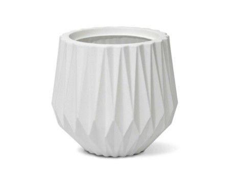 Vaso Origami Redondo 30 - Branco c/1 un.