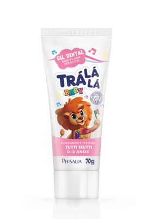 Gel Dental Sem Flúor Trá Lá Lá Baby - Tutti-Frutti (70g)