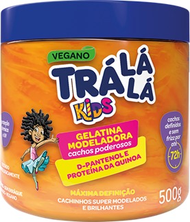 Gelatina Capilar Modeladora Cachos Poderosos 500g Infantil Trá Lá Lá Kids