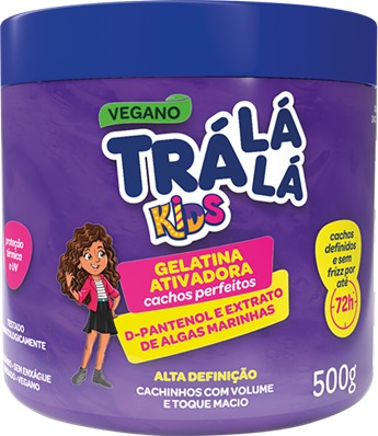 Gelatina Ativadora Para Cachos Perfeitos Infantil 500g Trá Lá Lá Kids