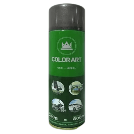 Tinta Spray Colorart Uso Geral Cor Grafite Secagem Rápida Interior Exterior 300ml