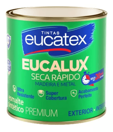 Tinta Esmalte Premium Eucatex Cor Amarelo Brilhante Resistente Madeira Metal Alta Qualidade 225ml