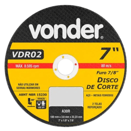 Disco de Corte Vonder Aço Inox 7x7/8