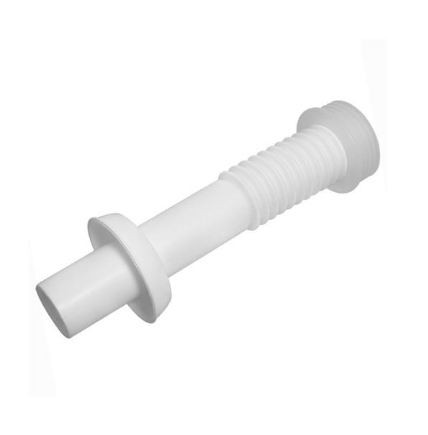 Tubo Ligação Ajustável Para Vaso Sanitário Astra CLA1 Bolsa 25cm Com Canopla Cor Branco