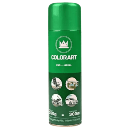 Tinta Spray Colorart Uso Geral Cor Verde Secagem Rápida Interior Exterior 300ml