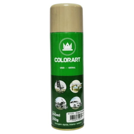 Tinta Spray Colorart Uso Geral Cor Bege Brastemp Secagem Rápida Interior Exterior 300ml