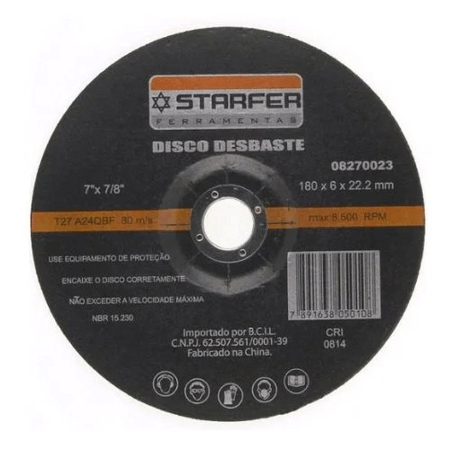 Disco de Desbaste Starfer 7x7/8