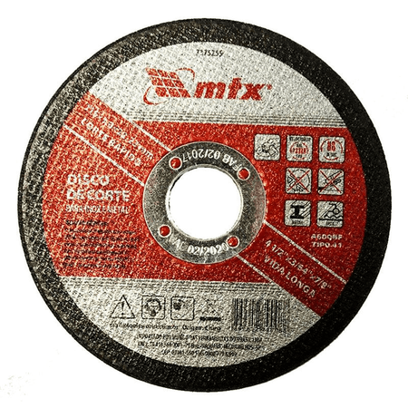 Disco de Corte Inox MTX para Metais 115x1x22mm