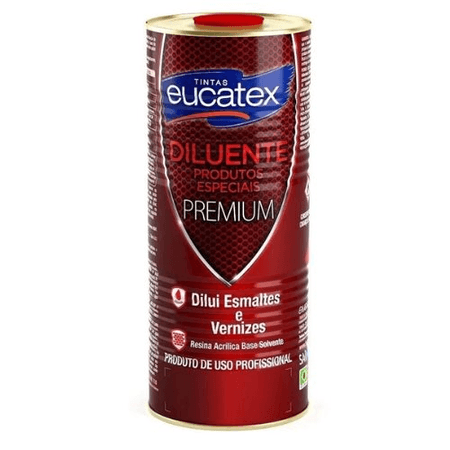 Aguarrás Diluente Premium Eucatex Dilui Esmaltes Sintéticos e Vernizes Cor Incolor 900ml