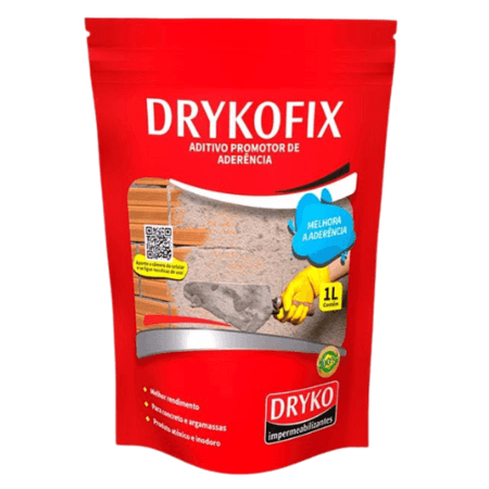 Adesivo para Chapisco Dryko Drykofix Aditivo para Aderência Impermeabilizante à Base de PVA Sachê 1L