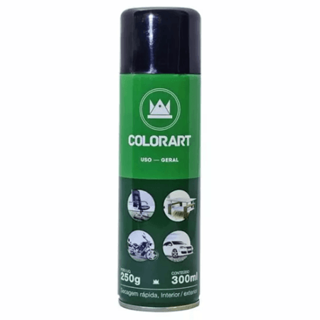 Tinta Spray Colorart Uso Geral Cor Cinza Escuro Secagem Rápida Interior Exterior 300ml