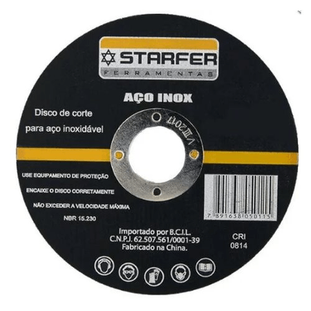 Disco de Corte Aço Inox Starfer 7/8 180x1.6