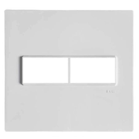 Placa Ilumi Vivaz 4x4 1+1 Módulo Com Suporte Branco 77060