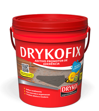 Adesivo para Chapisco Dryko Drykofix Aditivo para Aderência Impermeabilizante à Base de PVA Balde 18L
