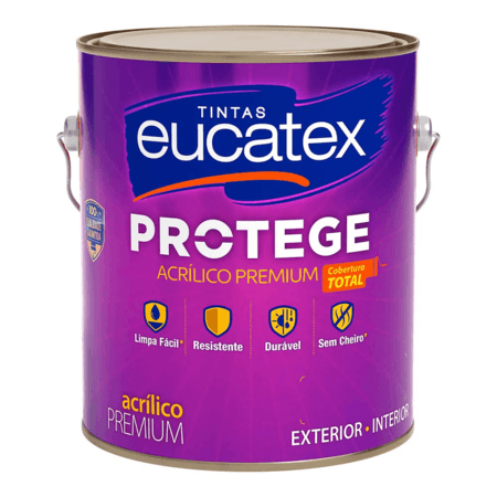 Tinta Acrílica Premium Eucatex Cor Cinza Prata Fosco Parede Melhor Escolha Alta Qualidade 3,6L