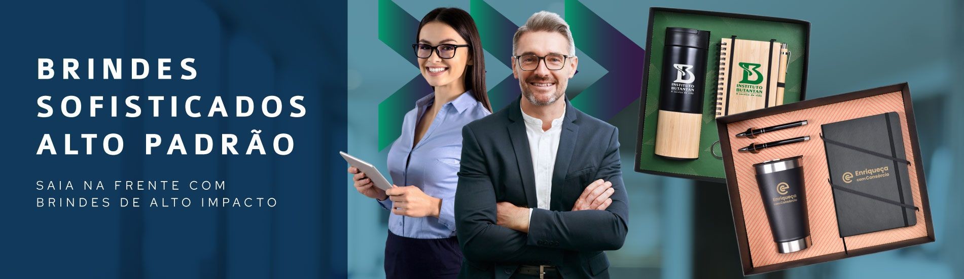 Dois Clientes Execultivos e Dois Kits com Brindes Sofisticados 