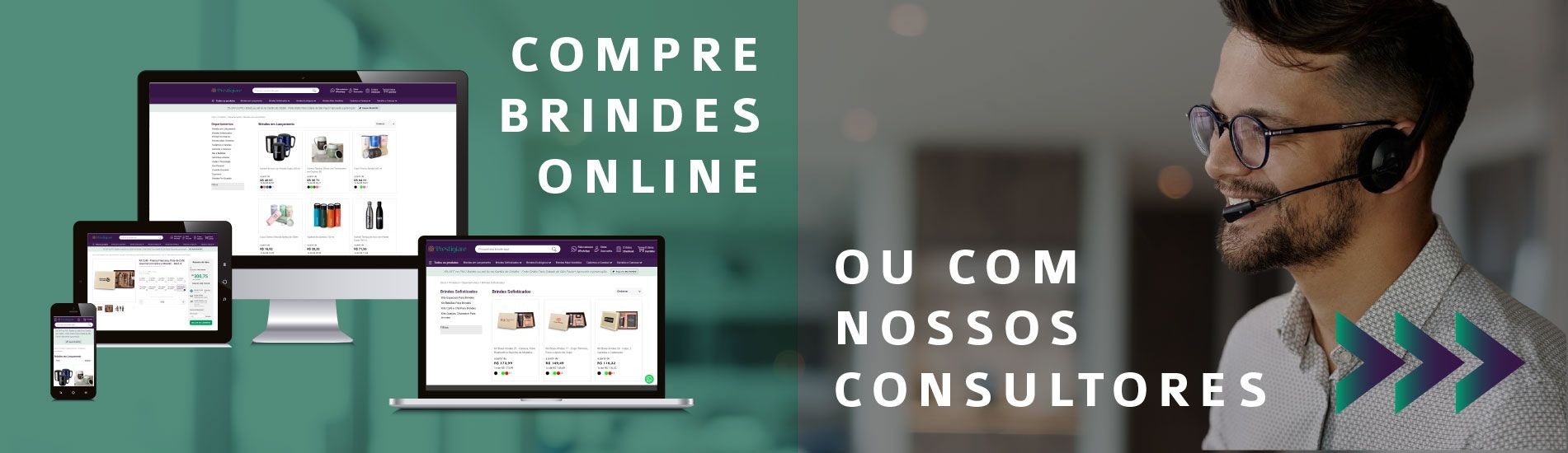 Computadores Com Site da Prestigiare e um Consultor de Vendas